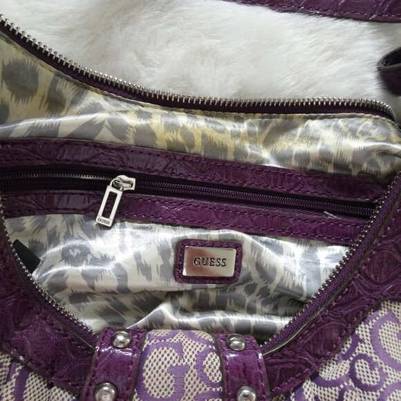 Women's Guess Purple Handbag - Picture 7 of 9